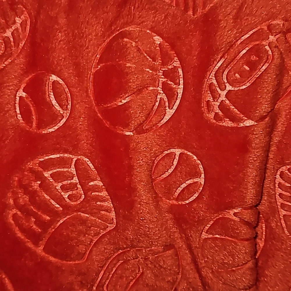 Luxe Orange Red Sports Plush Throw Basketball Baseball Football Tennis 50